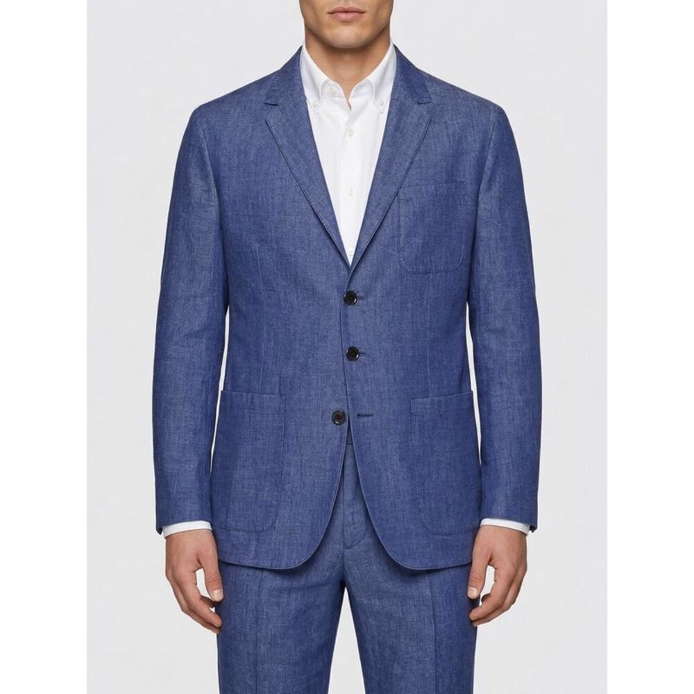 Boglioli Men Cotton Single Breasted Blazer Boglioli